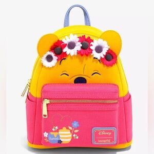 Disney Loungefly Flower Winnie The Pooh Mini Backpack